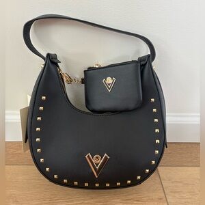 Valentino Orlandi Black and Gold Shoulder Bag